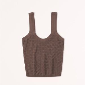 ABERCROMBIE & FITCH brown checkered sweater tank